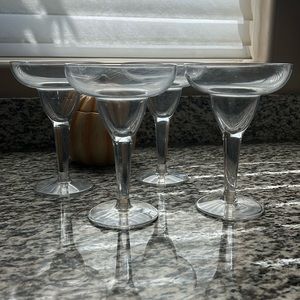 Acrylic margarita glasses. Set of 4